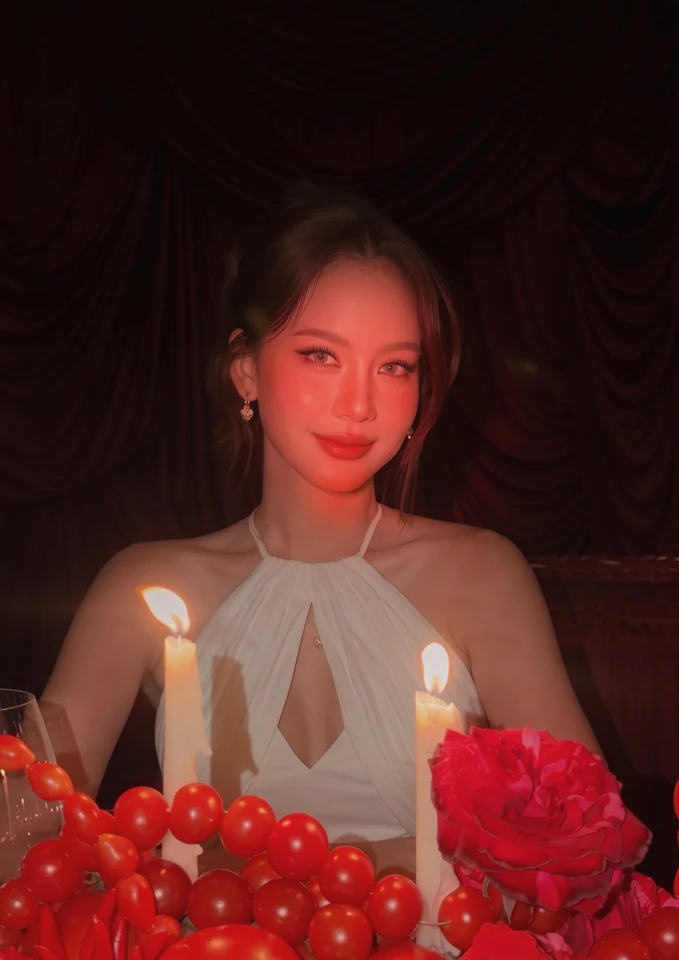 โบว์ เมลดา ภาพเดี่ยวลุคแฟชั่นร่วมสมัย